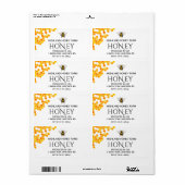 Moderne Elegante Honiing verzendlabels Etiket (Full Sheet)