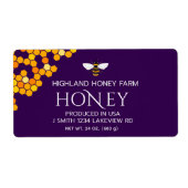 Moderne Elegante Honiing verzendlabels Etiket (Voorkant)