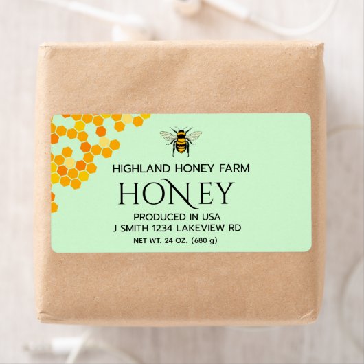 Moderne Elegante Honiing verzendlabels Etiket (Insitu)
