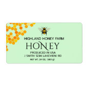 Moderne Elegante Honiing verzendlabels Etiket (Voorkant)