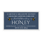 Moderne Elegante Honing Aangepaste Verzendlabels Etiket (Voorkant)