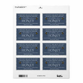 Moderne Elegante Honing Aangepaste Verzendlabels Etiket (Full Sheet)