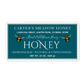 Moderne Elegante Honing Aangepaste Verzendlabels Etiket (Voorkant)
