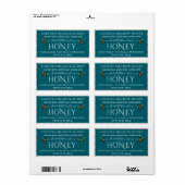 Moderne Elegante Honing Aangepaste Verzendlabels Etiket (Full Sheet)