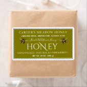 Moderne Elegante Honing Aangepaste Verzendlabels Etiket (Insitu)