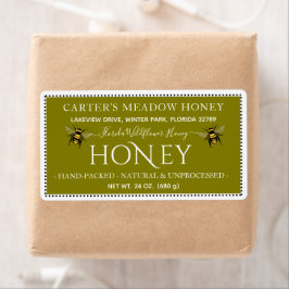Moderne Elegante Honing Aangepaste Verzendlabels Etiket