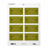 Moderne Elegante Honing Aangepaste Verzendlabels Etiket (Full Sheet)