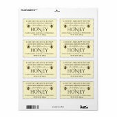Moderne Elegante Honing Aangepaste Verzendlabels Etiket (Full Sheet)