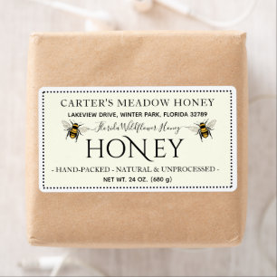 Moderne Elegante Honing Aangepaste Verzendlabels Etiket