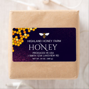 Moderne Elegante Honing verzendlabels Etiket
