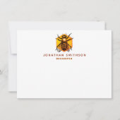 Moderne & Elegante Honingbij Persoonlijke Imker Notitiekaartje (Voorkant)