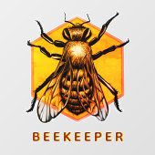 Moderne & Elegante Honingbij Persoonlijke Imker Raamsticker (Vel)