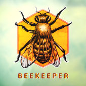 Moderne & Elegante Honingbij Persoonlijke Imker Raamsticker (Vel 3)