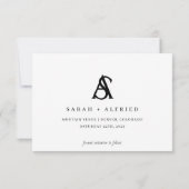 Moderne Elegante Horizontale Script Trouwfoto Save The Date (Achterkant)