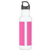 Moderne Elegante Hot Pink Custom Name Waterfles (Achterkant)