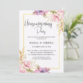 Moderne elegante housewarming party kaart (Staand voorkant)