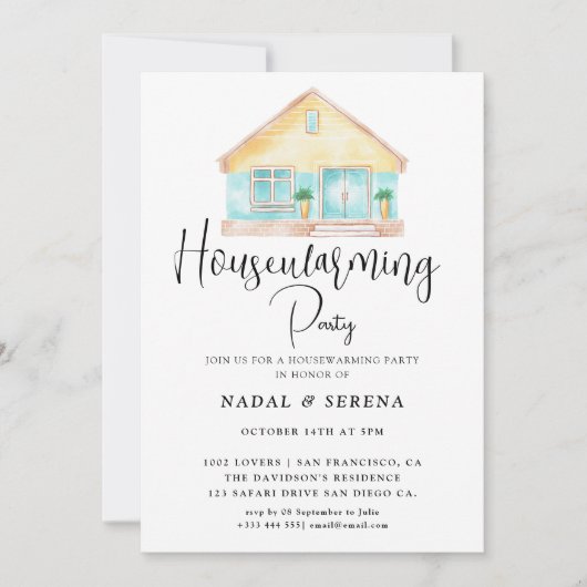 Moderne elegante housewarming party kaart (Voorkant)