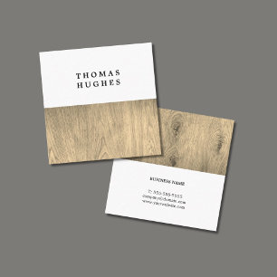 Moderne Elegante Houten Consultant Vierkante Visitekaartje