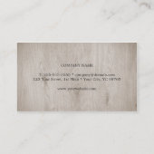 Moderne Elegante Houten Monogram Consultant Visitekaartje (Achterkant)