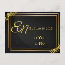 Moderne Elegante Huwelijks-RSVP-Sjabloon | Edita Briefkaart