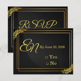 Moderne Elegante Huwelijks RSVP Template | Edita Kaartje