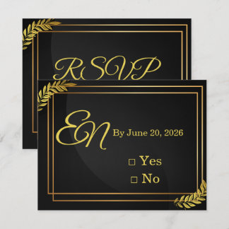 Moderne Elegante Huwelijks RSVP Template | Edita Kaartje
