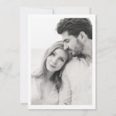 Moderne Elegante Huwelijksfoto Bewaar de Datum Save The Date (Achterkant)