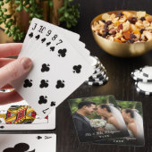 Moderne Elegante Huwelijksfoto in Script Pokerkaarten (Insitu)