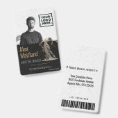 Moderne Elegante ID-kaart Logo Citaat Badge (Voor- en achterkant)