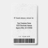 Moderne Elegante ID-kaart Logo Citaat Badge (Achterkant)