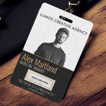 Moderne Elegante ID Kaart Logo Citaten