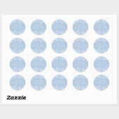 Moderne Elegante Iets Blauws Bruidsdouche Ronde Sticker (Vel)