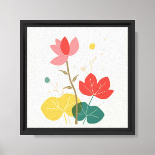 Moderne elegante Indiase Lotus-ontwerp Canvas Afdruk