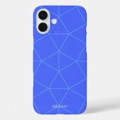 Moderne Elegante Indigo Blauwe Geometrische Case-Mate iPhone Case (Achterkant)