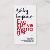 Moderne elegante, indrukwekkende rode witte profes visitekaartje (Voorkant)