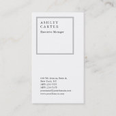 Moderne elegante indrukwekkende witte professional visitekaartje (Voorkant)