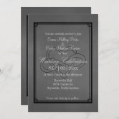 Moderne Elegante Infinity Heart Wedding Uitnodigin Kaart (Voorkant / Achterkant)
