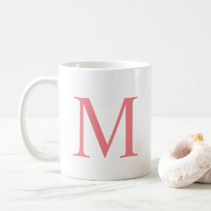 Moderne Elegante Initiële Letter Monogram Eenvoudi Koffiemok