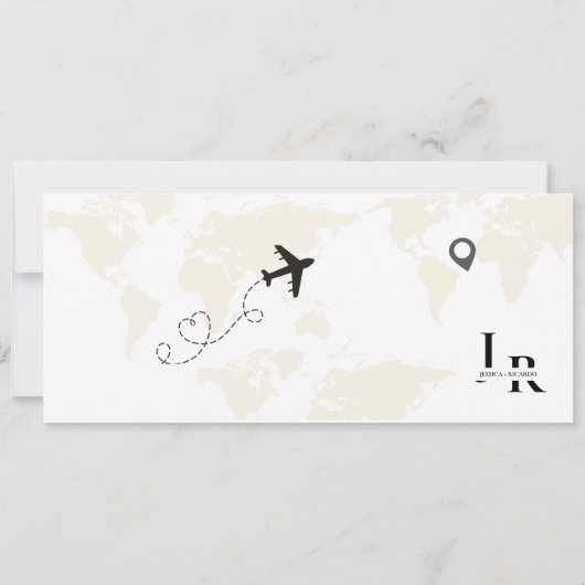 Moderne Elegante Instapkaart Trouwkaart Save The Date (Achterkant)