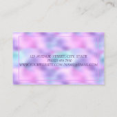 Moderne, elegante, irdescent Holographic Makeup Visitekaartje (Achterkant)