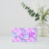 Moderne, elegante, irdescent Holographic Makeup Visitekaartje (Staand voorkant)