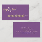 Moderne elegante Kaart van lips met verlies Klantenkaartje (Voorkant / Achterkant)