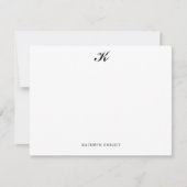 Moderne, elegante Kaart voor professionele monogra Notitiekaartje (Voorkant)