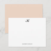 Moderne, elegante Kaart voor professionele monogra Notitiekaartje (Voorkant / Achterkant)