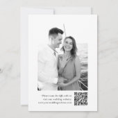 Moderne Elegante Kalligrafie 2 Foto QR Code Huweli Save The Date (Achterkant)