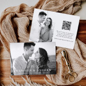 Moderne Elegante Kalligrafie 2 Foto QR Code Huweli Save The Date
