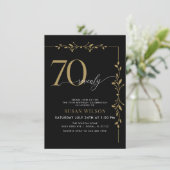 Moderne elegante kalligrafie 70e verjaardag kaart (Staand voorkant)