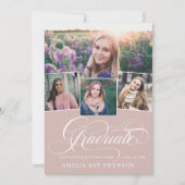 Moderne Elegante Kalligrafie Afstudeeruitnodiging Kaart (Voorkant)