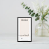 Moderne elegante kalligrafie Benoeming Verticaal Visitekaartje (Staand voorkant)