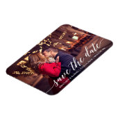 Moderne elegante kalligrafie bespaart de Datum fot Magneet (Linkerzijde)